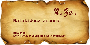 Malatidesz Zsanna névjegykártya
